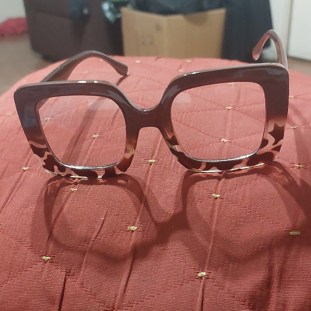 Stylish Brown Square Frame Glasses